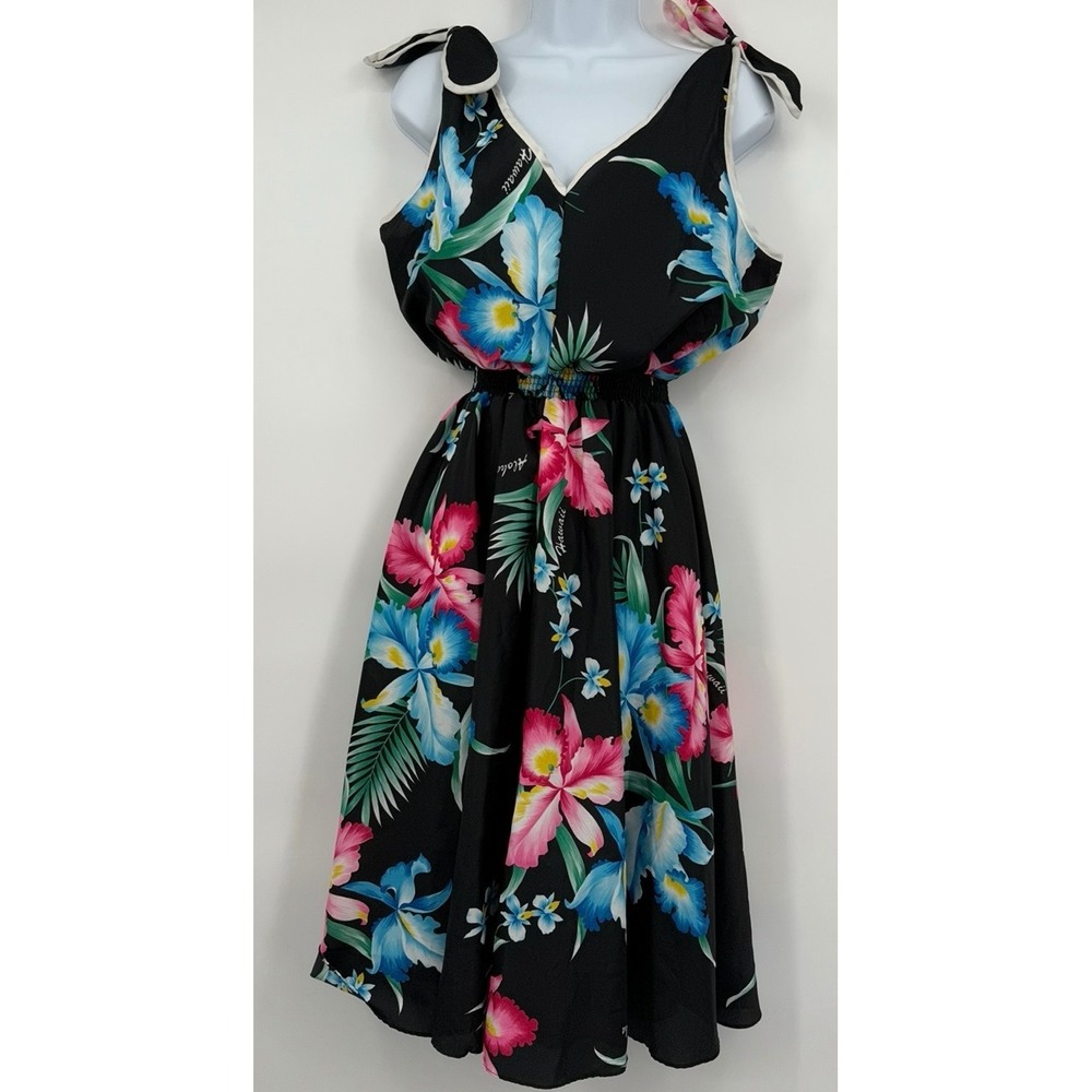 Vintage 80's Royal Creations Hawaiian Floral Dress Size Large‎